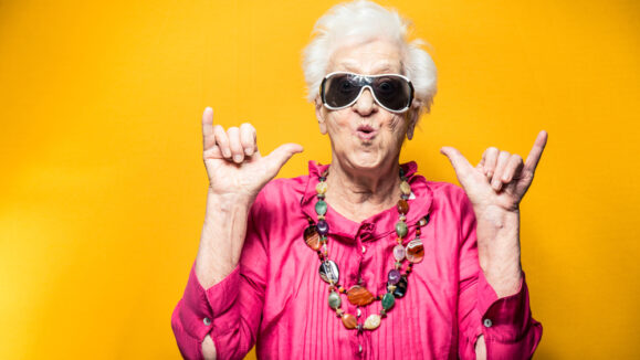 Grandmother,Portrait,Set,In,The,Studio.,Concepts,About,Seniority