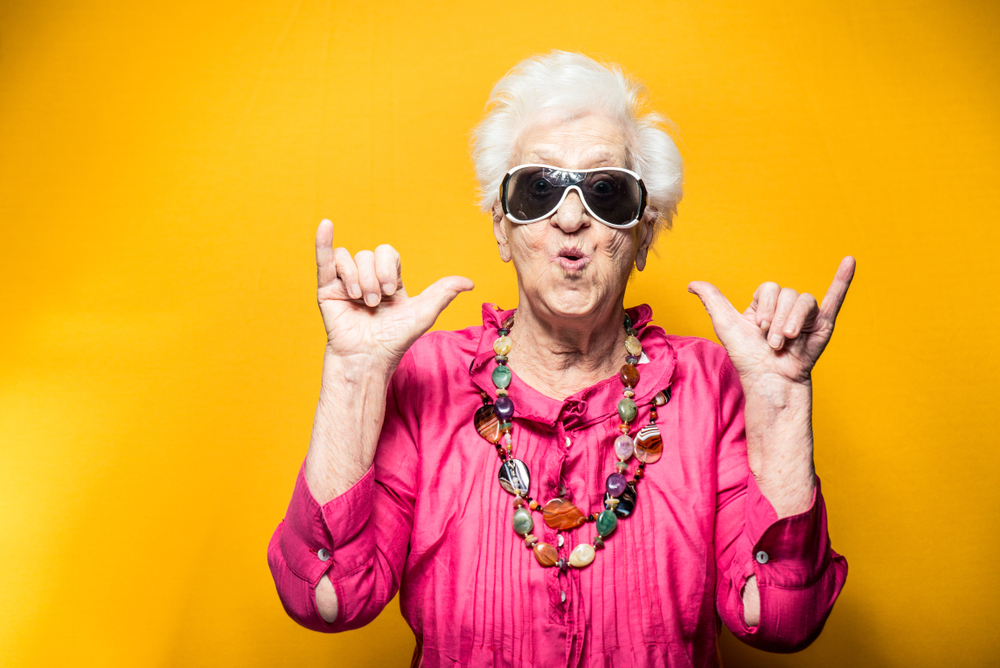 Grandmother,Portrait,Set,In,The,Studio.,Concepts,About,Seniority