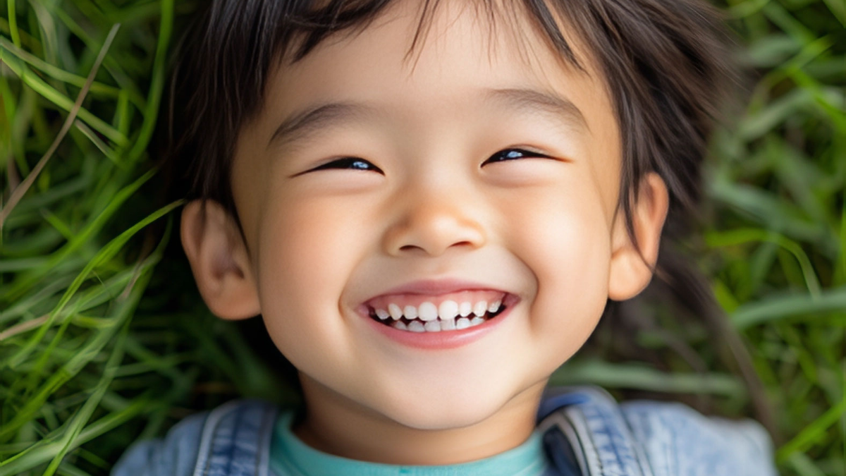 mediamice_smiling_Asian_child_laying_down_on_green_grass_54a3de12 dd88 412c b48d e5974057c1a8 topaz face upscale 4x