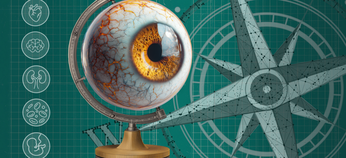 Eye globe symbolizing systemic health