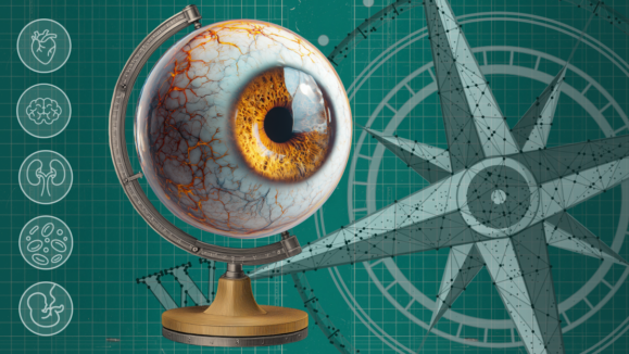 Eye globe symbolizing systemic health