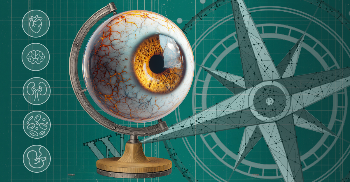 Eye globe symbolizing systemic health
