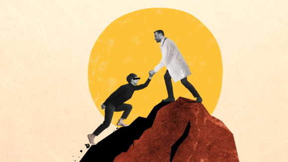 Mental health support for patients with vision loss