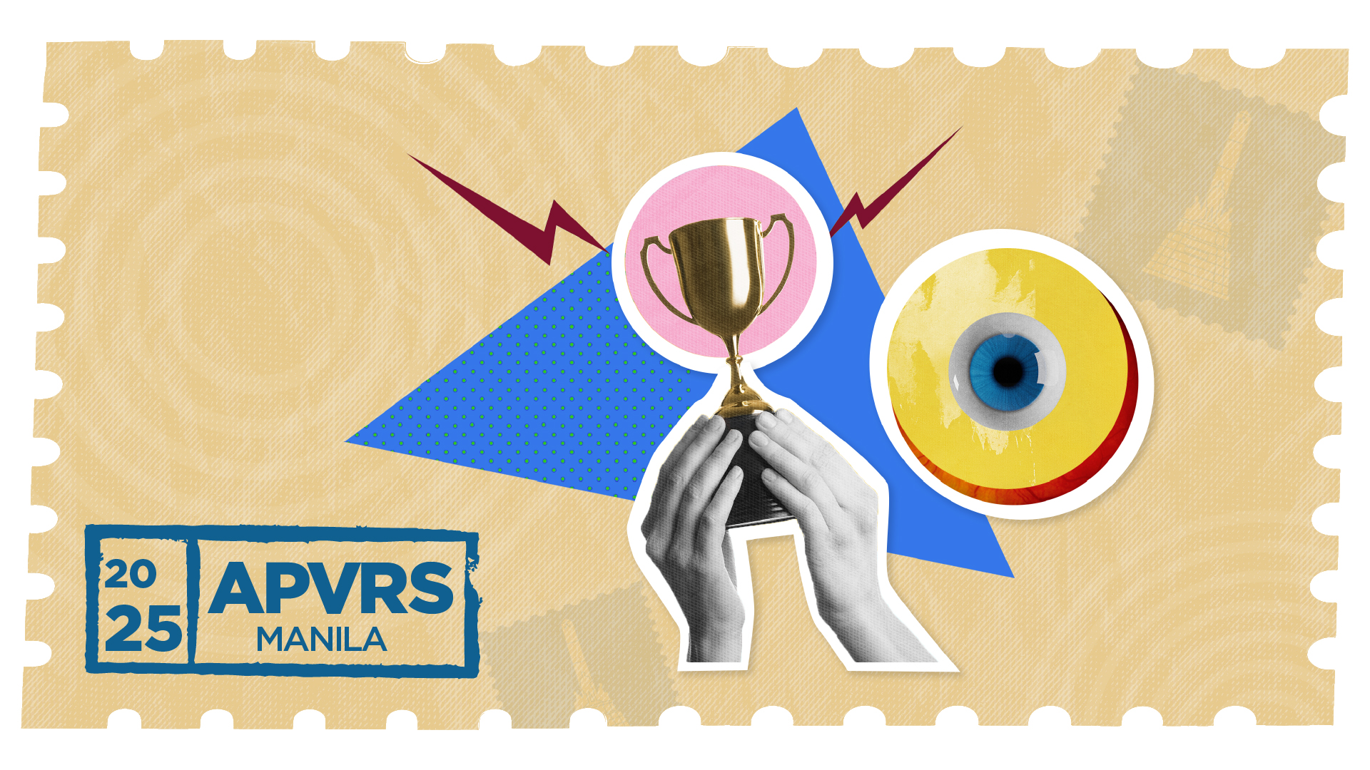 APVRS Tano Lecture Award and International Lecture Award featuring a trophy and an eye