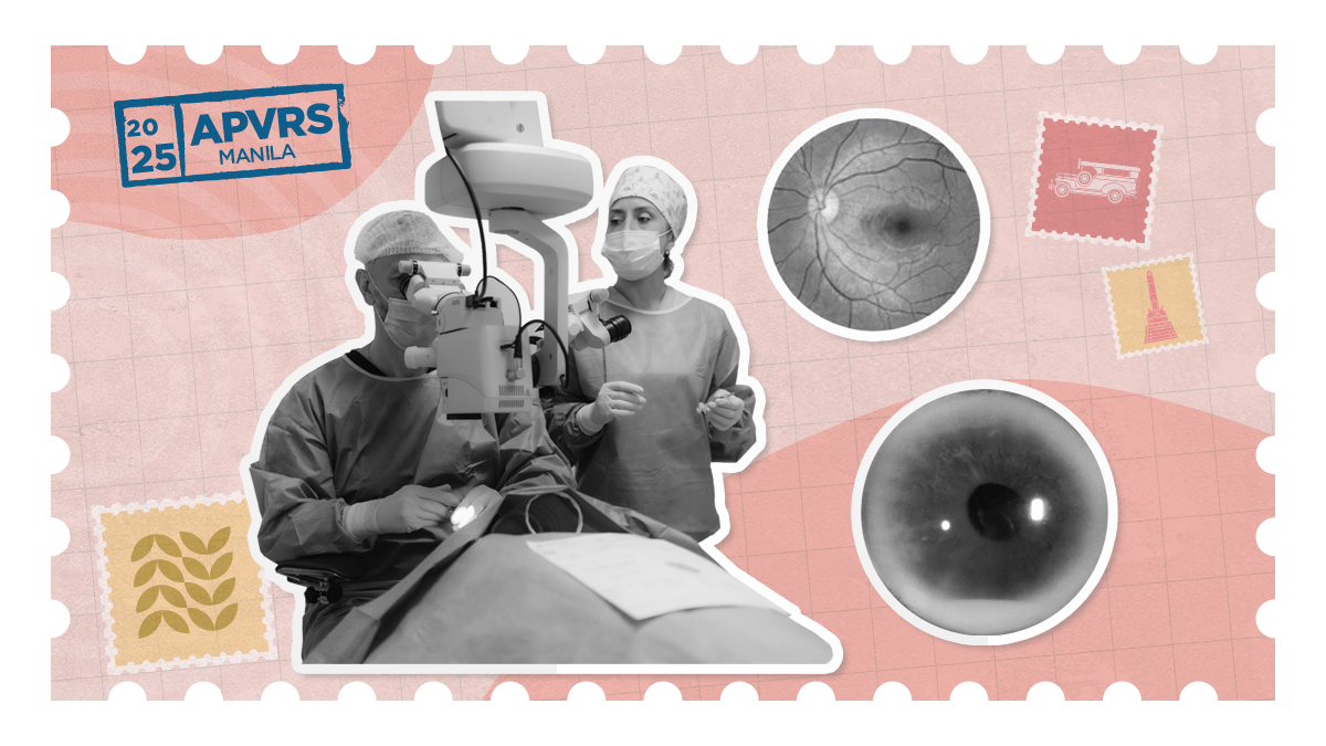 Cataract surgery scene with retinal imaging